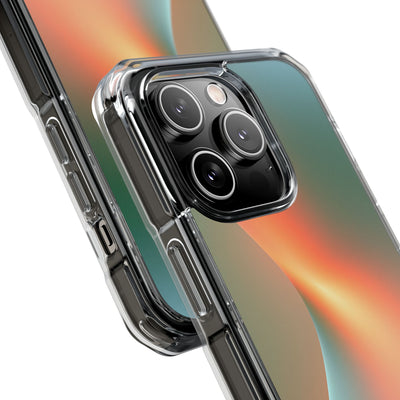 Radiant Contour · Clear Impact Magnetic Phone Case for iPhone · Orange