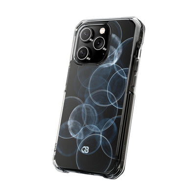 Blue Impact MagSafe Phone Case for iPhone - Cyan Pulse Ripple