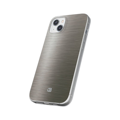 Grey Lite Phone Case for iPhone - Brushed Industrial Steel