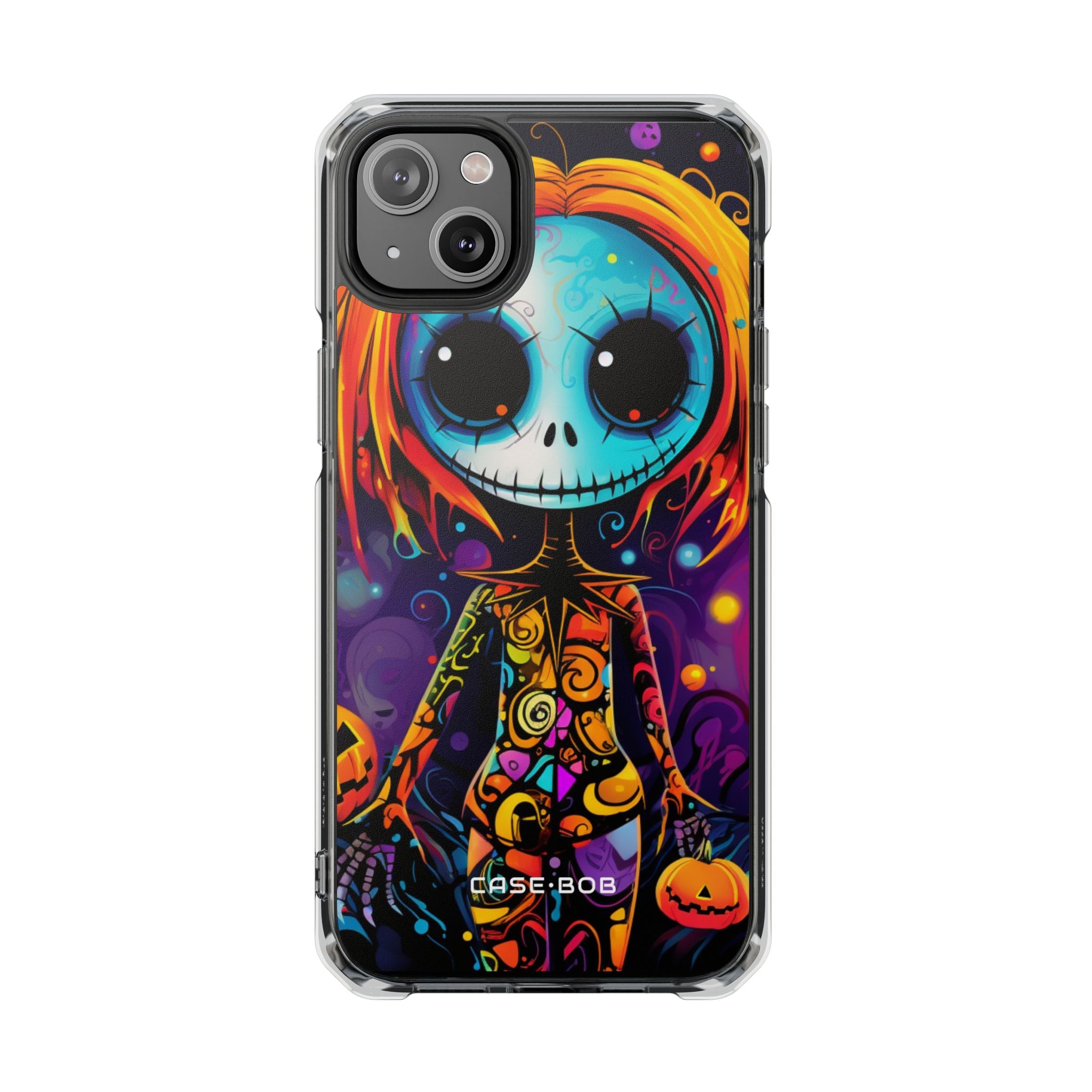 Blue Skull Swirl iPhone 14 Plus Case - Impact - CASE•BOB