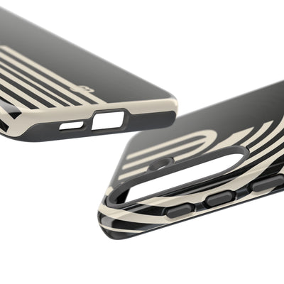 Beige Tough Phone Case for Samsung - Monolith Ivory Signal