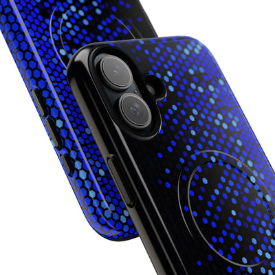 Cobalt Hex Dispersion · Tough 2.0 Magnetic Phone Case for iPhone · Blue