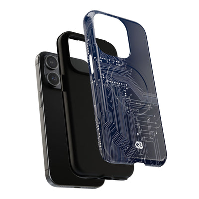 Blue Tough 2.0 Magsafe Phone Case for iPhone - Cobalt Data Stream