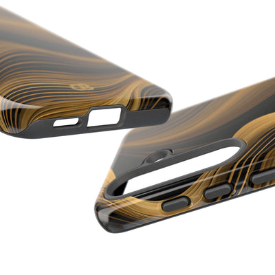 Gold Tough Phone Case for Samsung - Molten Copper Strands