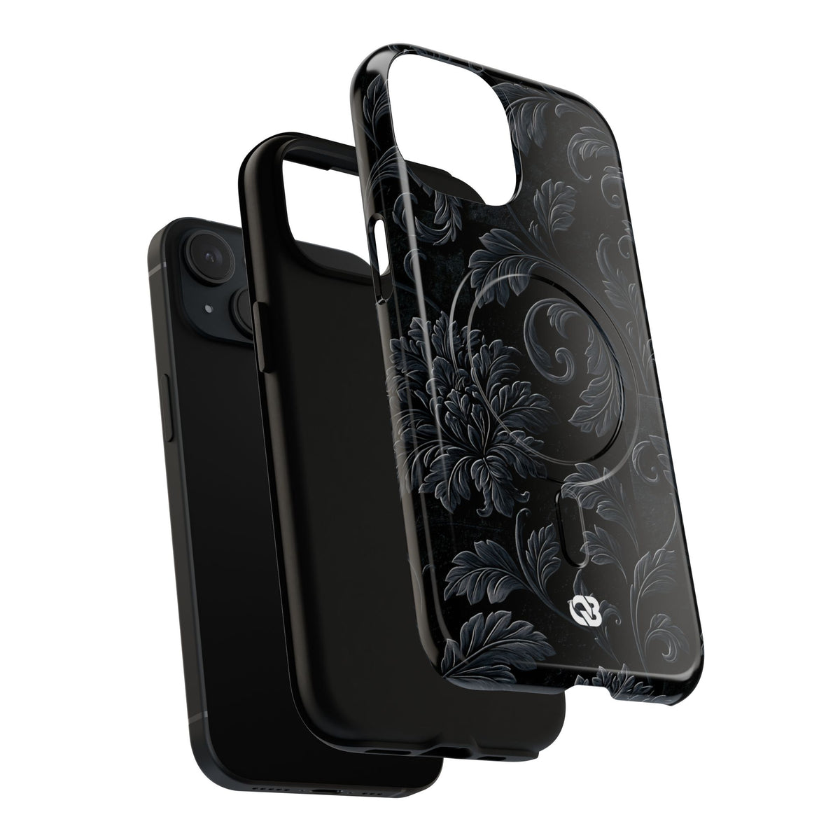 Obsidian Damask · Tough 2.0 Magnetic Phone Case for iPhone · Black