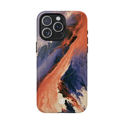 Solar Aura Drift · Tough 2.0 Magnetic Phone Case for iPhone · Orange