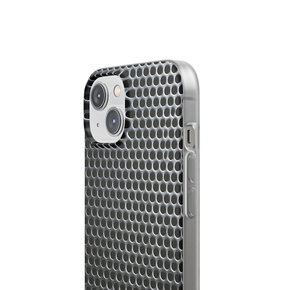 Brushed Perforated Steel · Lite Phone Case for iPhone ·  Silver