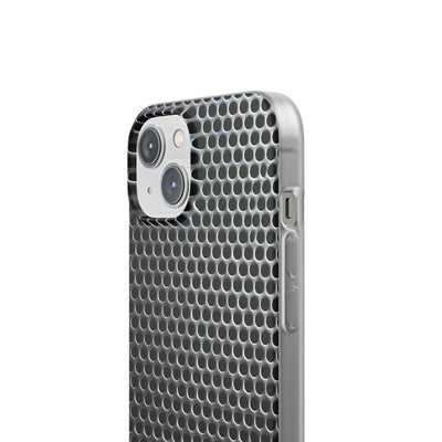 Brushed Perforated Steel · Lite Phone Case for iPhone ·  Silver