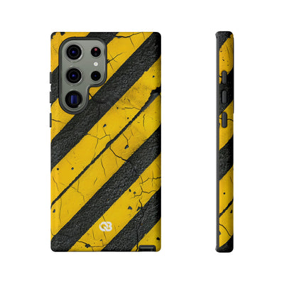 Cracked Hazard Stripes · Tough Handyhülle für Samsung