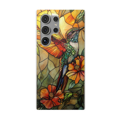 Amber Glass Hummingbird · Soft Custodia per Samsung