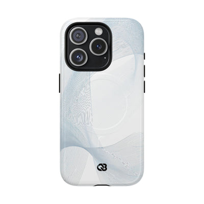 White Tough 2.0 Magsafe Phone Case for iPhone - Arctic Line Current