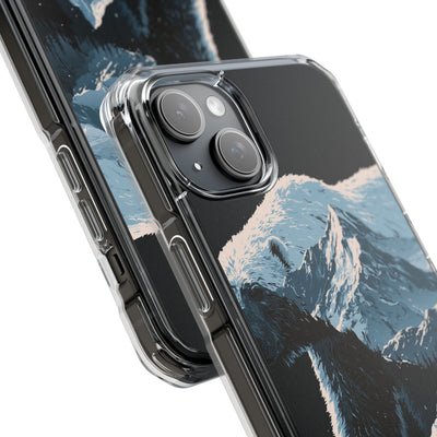 Nordic Arctic Bear · Clear Impact Magnetic Phone Case for iPhone · Black