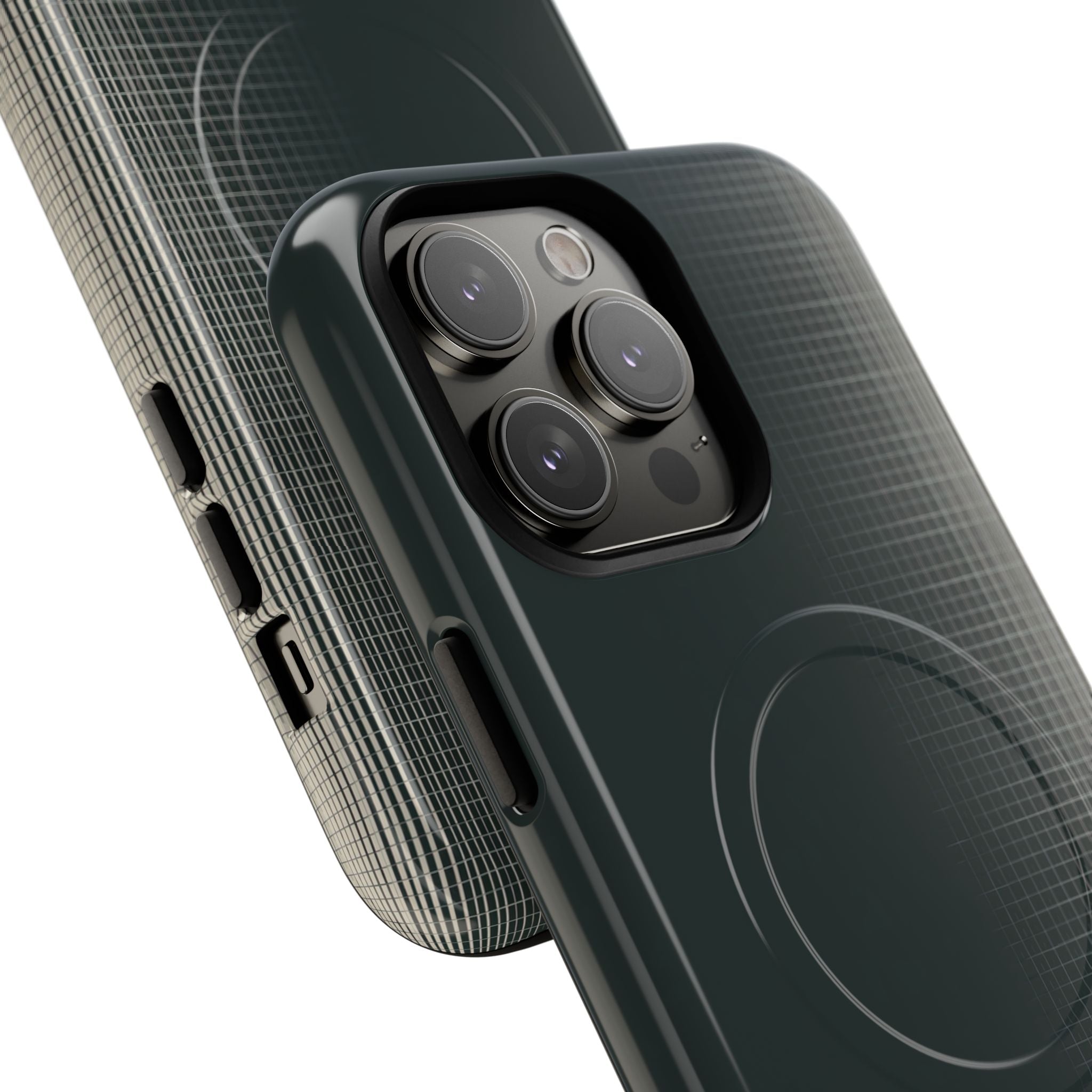 Grey Tough 2.0 Magsafe Phone Case for iPhone - Charcoal Tech Grid