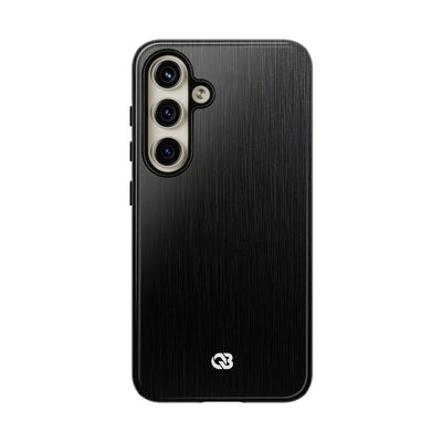 Black Tough Phone Case for Samsung - Brushed Obsidian Slate