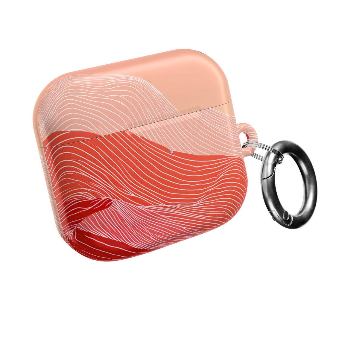 Coral Ridge Contours · Hard Case for AirPods & AirPods Pro · Red