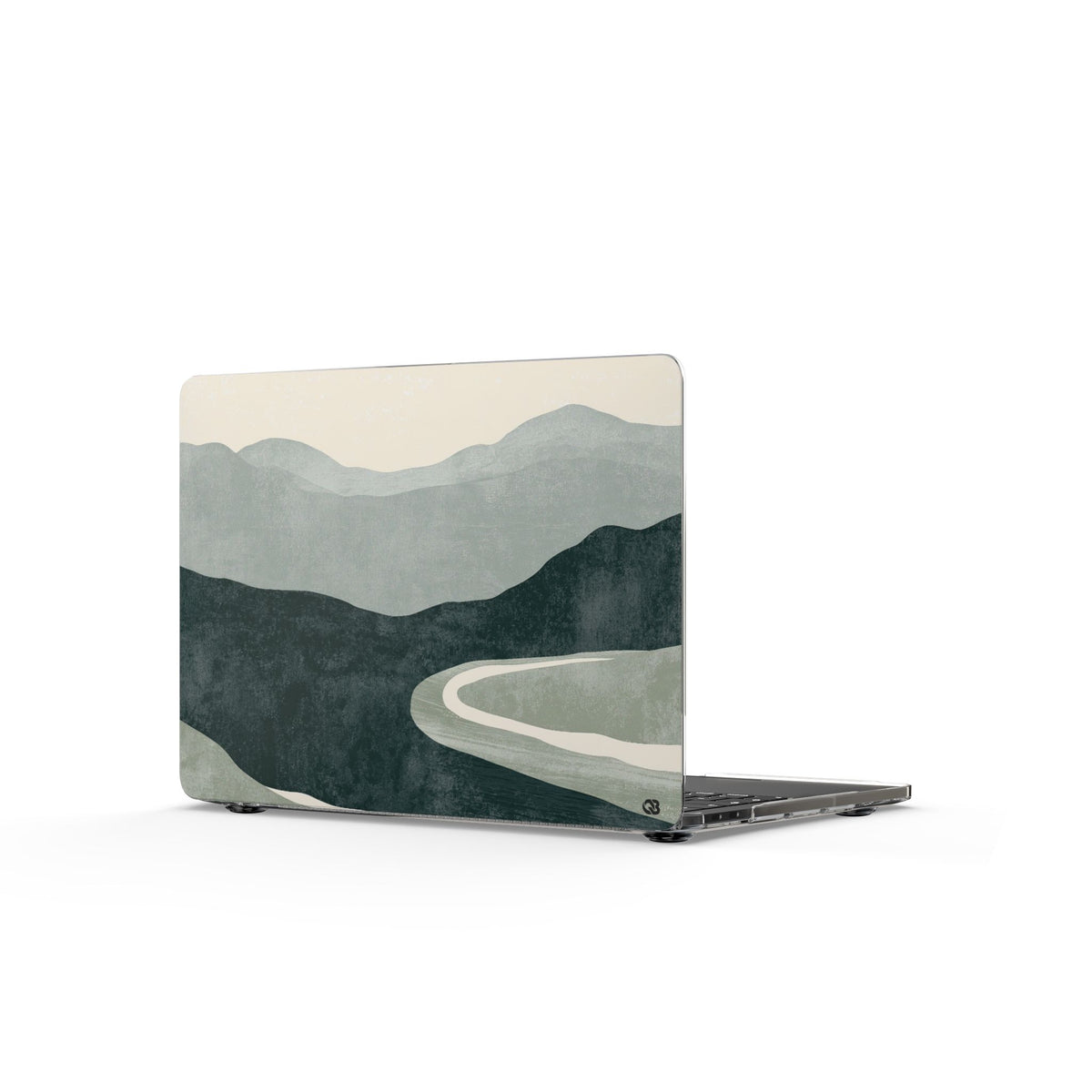 Muted Valley Vista · Clear Hard Case for MacBook · Green