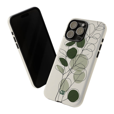 Eucalyptus Foliage Study · Tough Phone Case for iPhone · Green