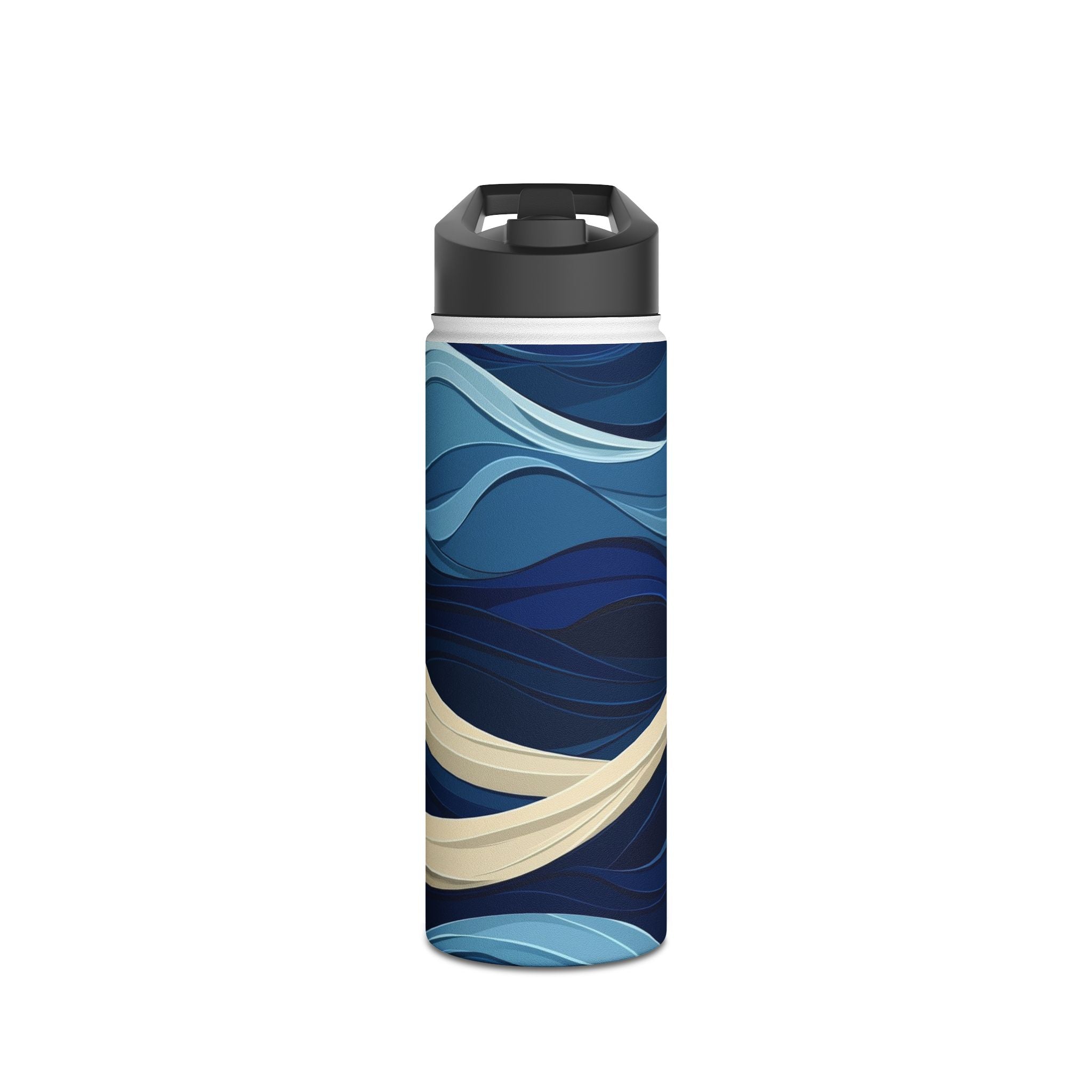 Blue Wave Flow - Stainless Steel Water Bottle
