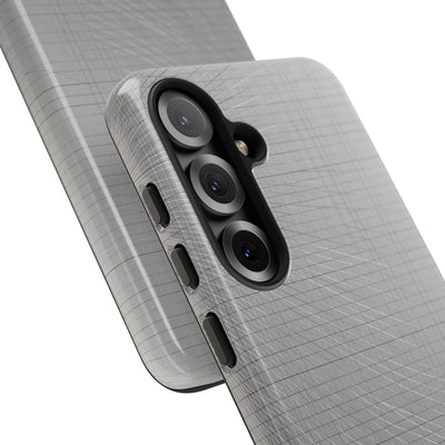 Grey Tough Phone Case for Samsung - Chrome Mesh Warp