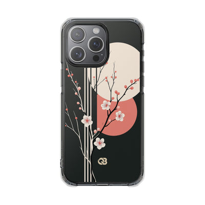 Black Impact MagSafe Phone Case for iPhone - Kyoto Midnight Blossom