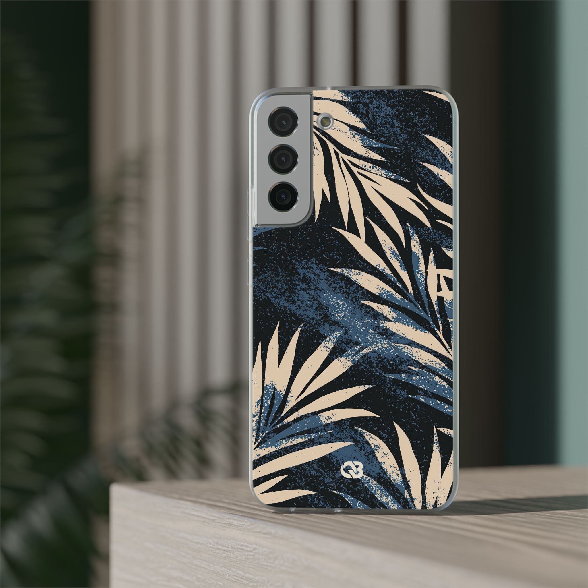 Blue Lite Phone Case for Samsung - Midnight Indigo Palm