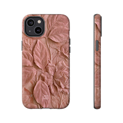 Blush Rose Relief · Tough Phone Case for iPhone · Pink
