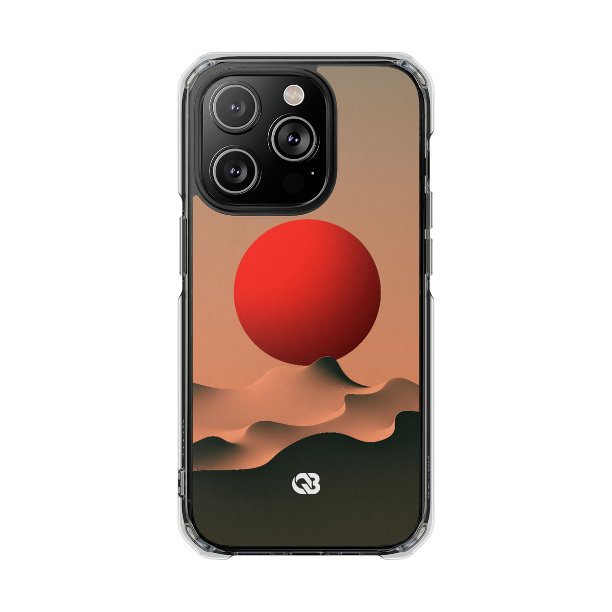 Crimson Sol Ridge · Clear Impact Magnetic Phone Case for iPhone · Red