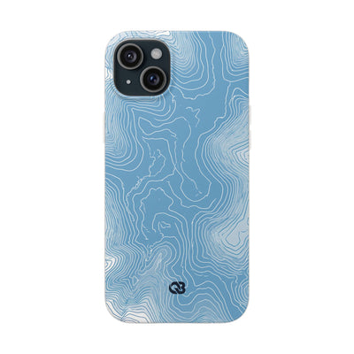 Blue Lite Phone Case for iPhone - Glacial Ridge Topo