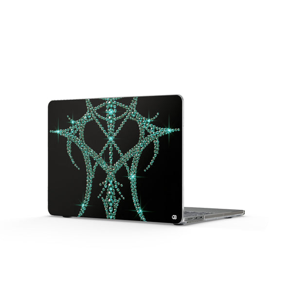 Teal Cyber Sigil · Clear Hard Case for MacBook · Teal