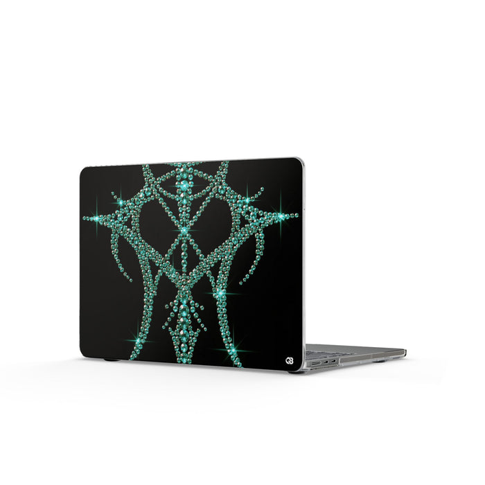 Teal Cyber Sigil · Clear Hard Case for MacBook · Teal