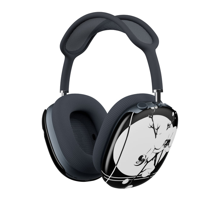 Nocturne Orchid Bloom · Hard Case for AirPods Max · Black