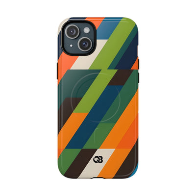 Angled Retro Mosaic · Tough+ Phone Case for iPhone · Magsafe