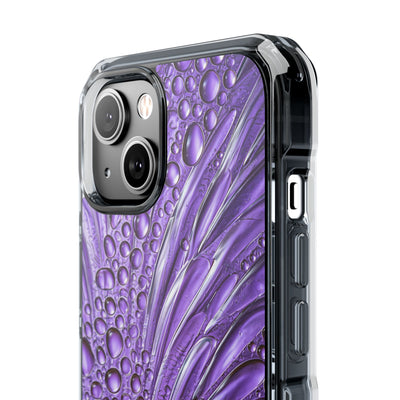 Violet Liquid Gel · Clear Impact Magnetic Phone Case for iPhone · Purple