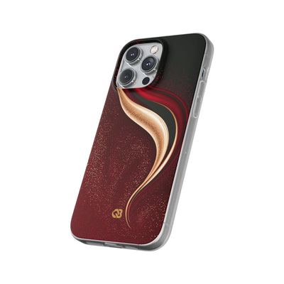 Gilded Crimson Flow · Lite Phone Case for iPhone ·  Red