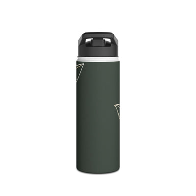 Minimal Botanical Stem · Insulated Water Bottle · Green