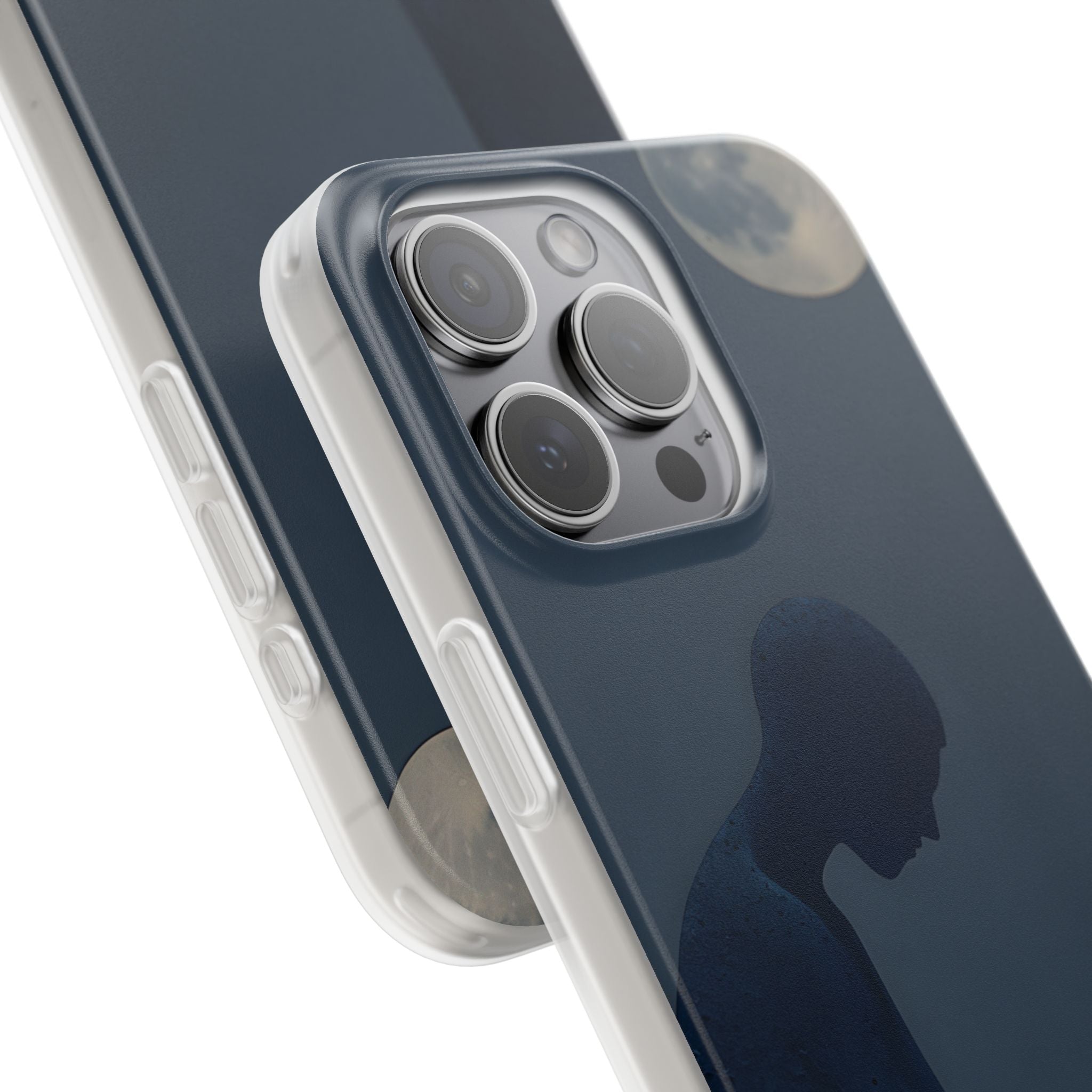 Mondbeschienene Kontemplation iPhone 15 Pro Max Case - Soft