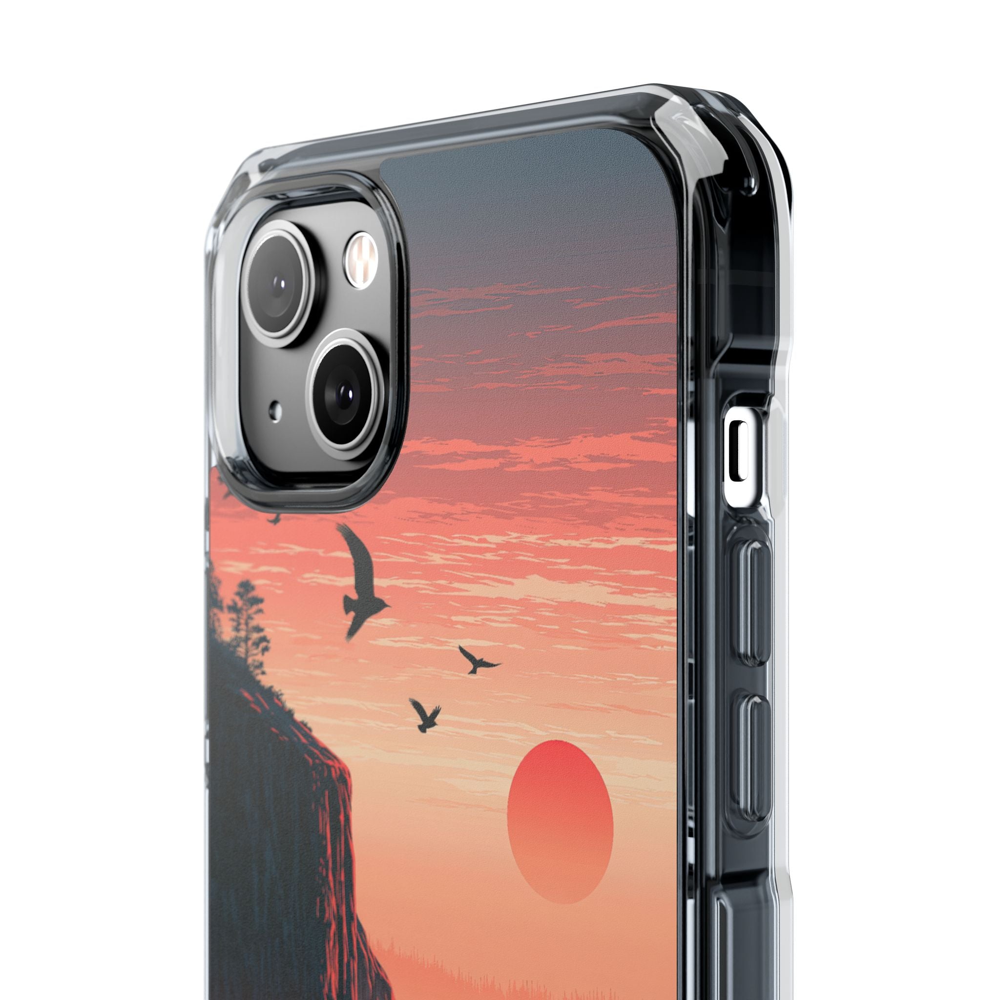 Orange Impact MagSafe Phone Case for iPhone - Crimson Ridge Flight