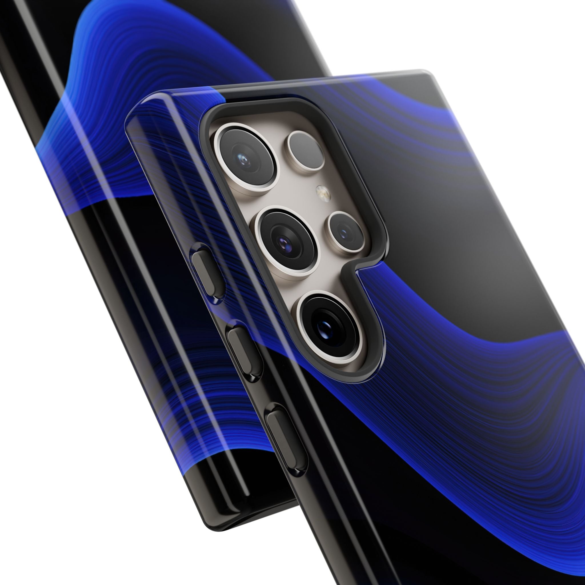 Blue Tough Phone Case for Samsung - Electric Cobalt Flow