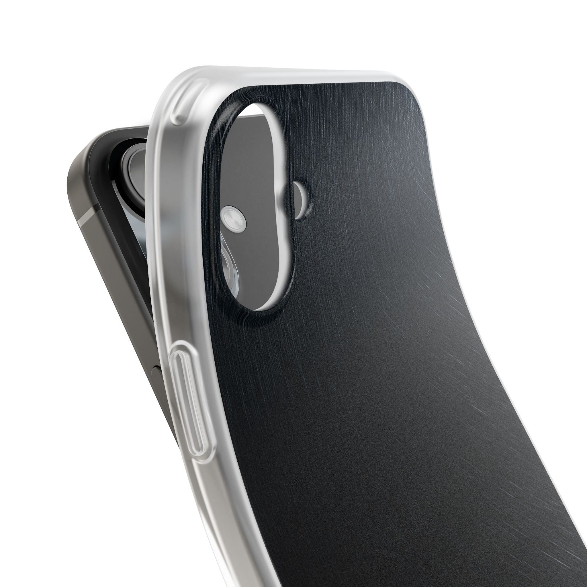 Black Lite Phone Case for iPhone - Midnight Brushed Grain