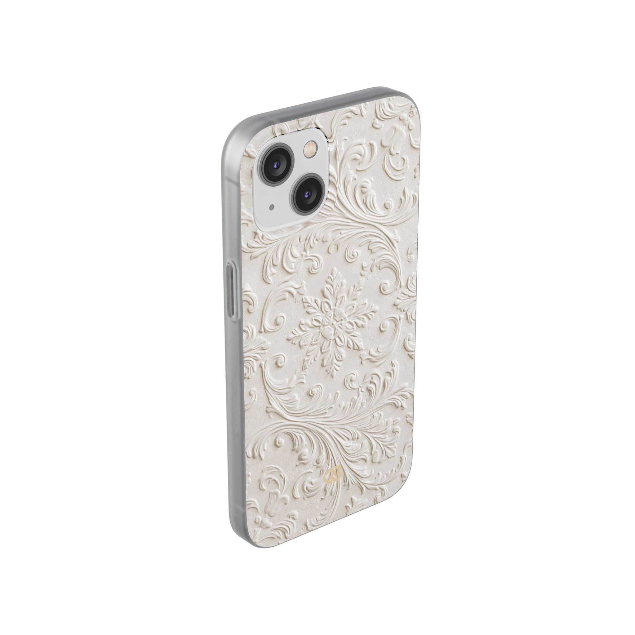 White Lite Phone Case for iPhone - Alabaster Floral Relief