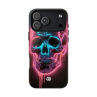 Neon Drip Skull · Tough 2.0 Magnetic Phone Case for iPhone · Black