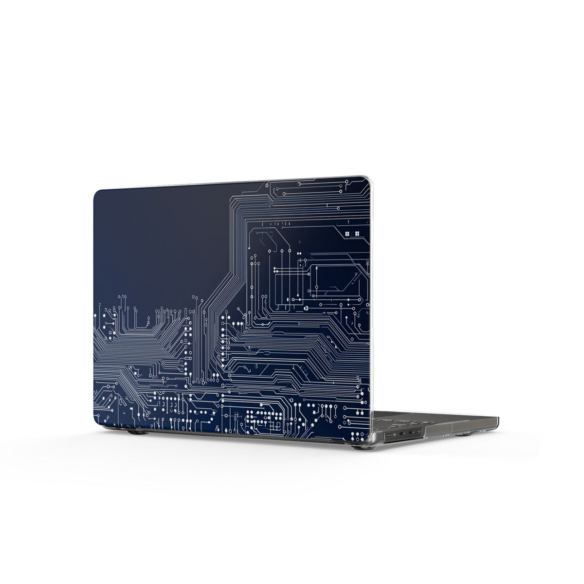 Circuit Board Clear MacBook Case — Tech Pattern Laptop Cover