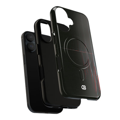 Black Tough 2.0 Magsafe Phone Case for iPhone - Corrupted Data Stream