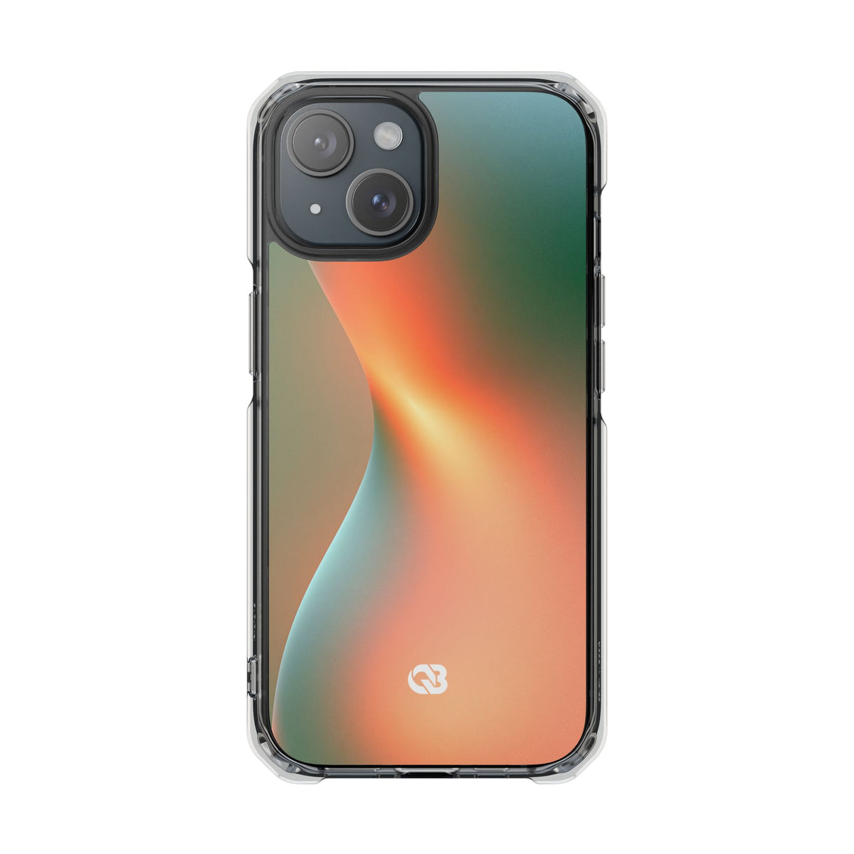 Radiant Contour · Clear Impact Magnetic Phone Case for iPhone · Orange