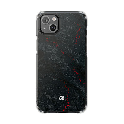 Crimson Rift · Clear Impact Magnetic Phone Case for iPhone ·  Black