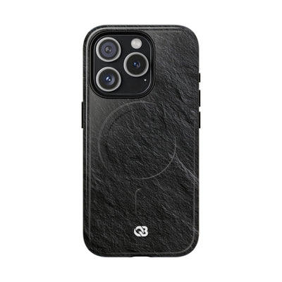 Black Tough 2.0 Magsafe Phone Case for iPhone - Raw Obsidian Slate
