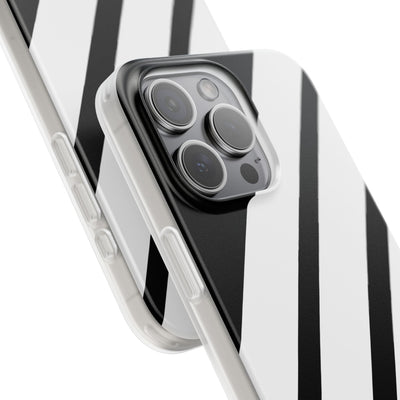 Obsidian White Bars · Soft Handyhülle für iPhone