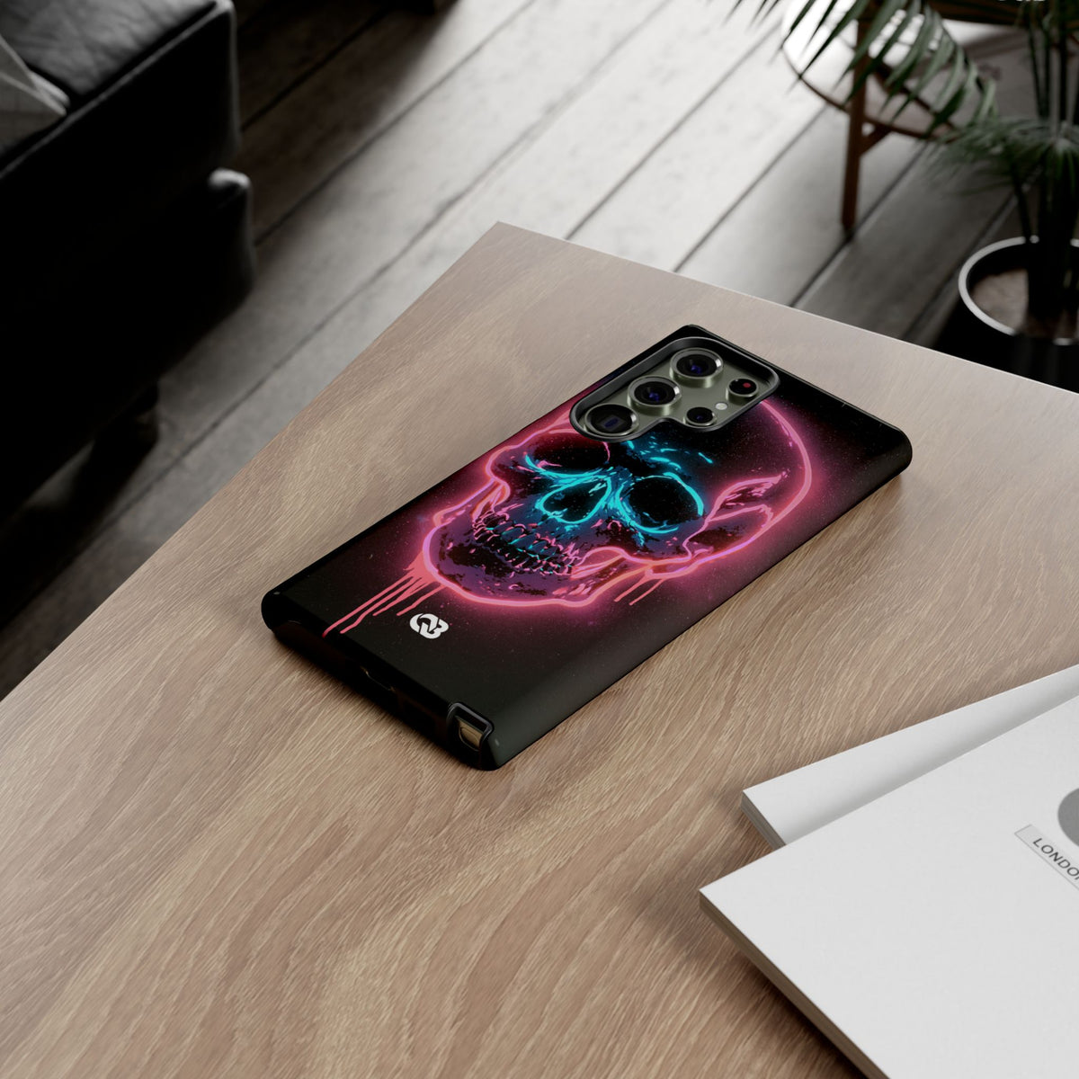 Neon Drip Skull · Tough Phone Case for Samsung · Black