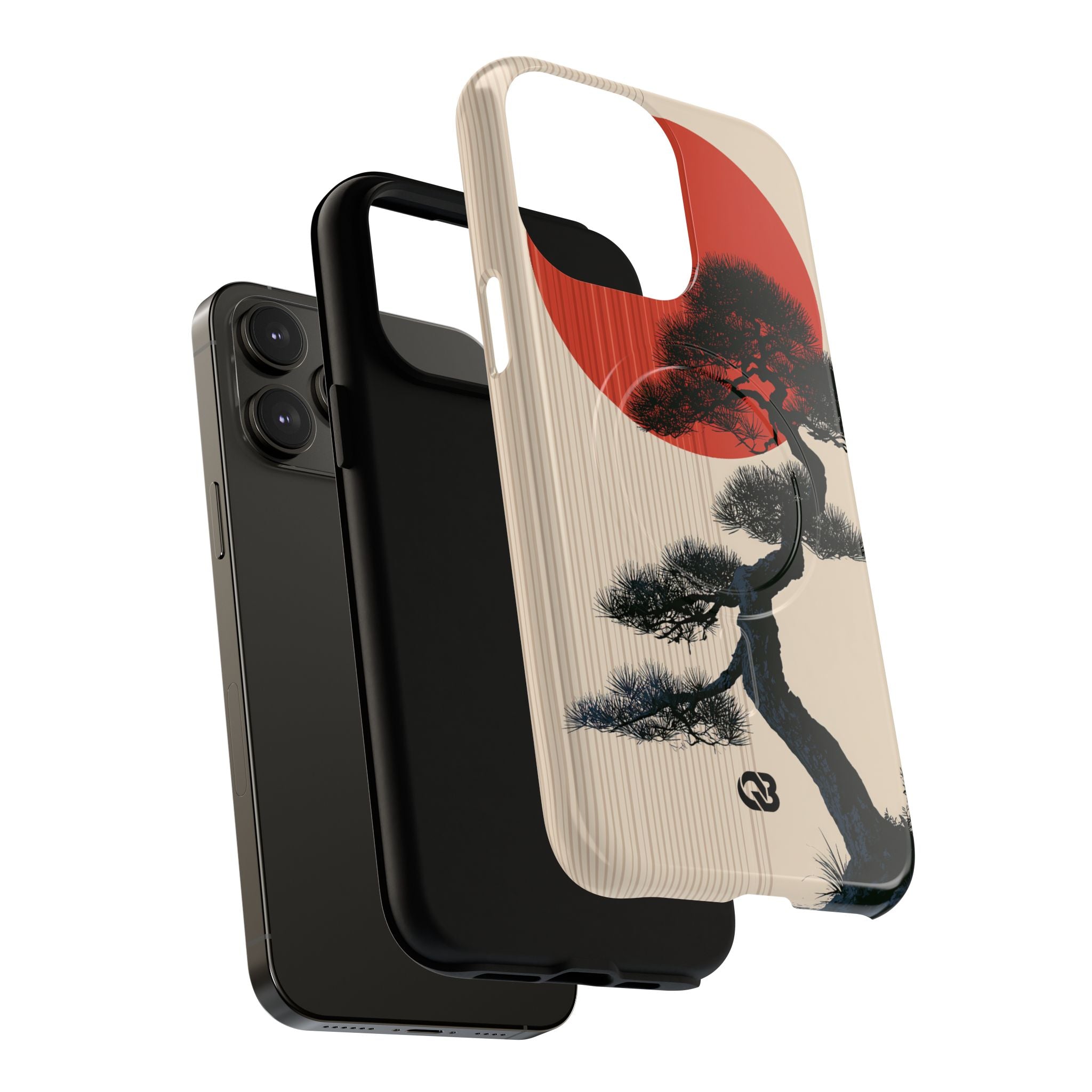 Beige Tough 2.0 Magsafe Phone Case for iPhone - Kyoto Crimson Pine