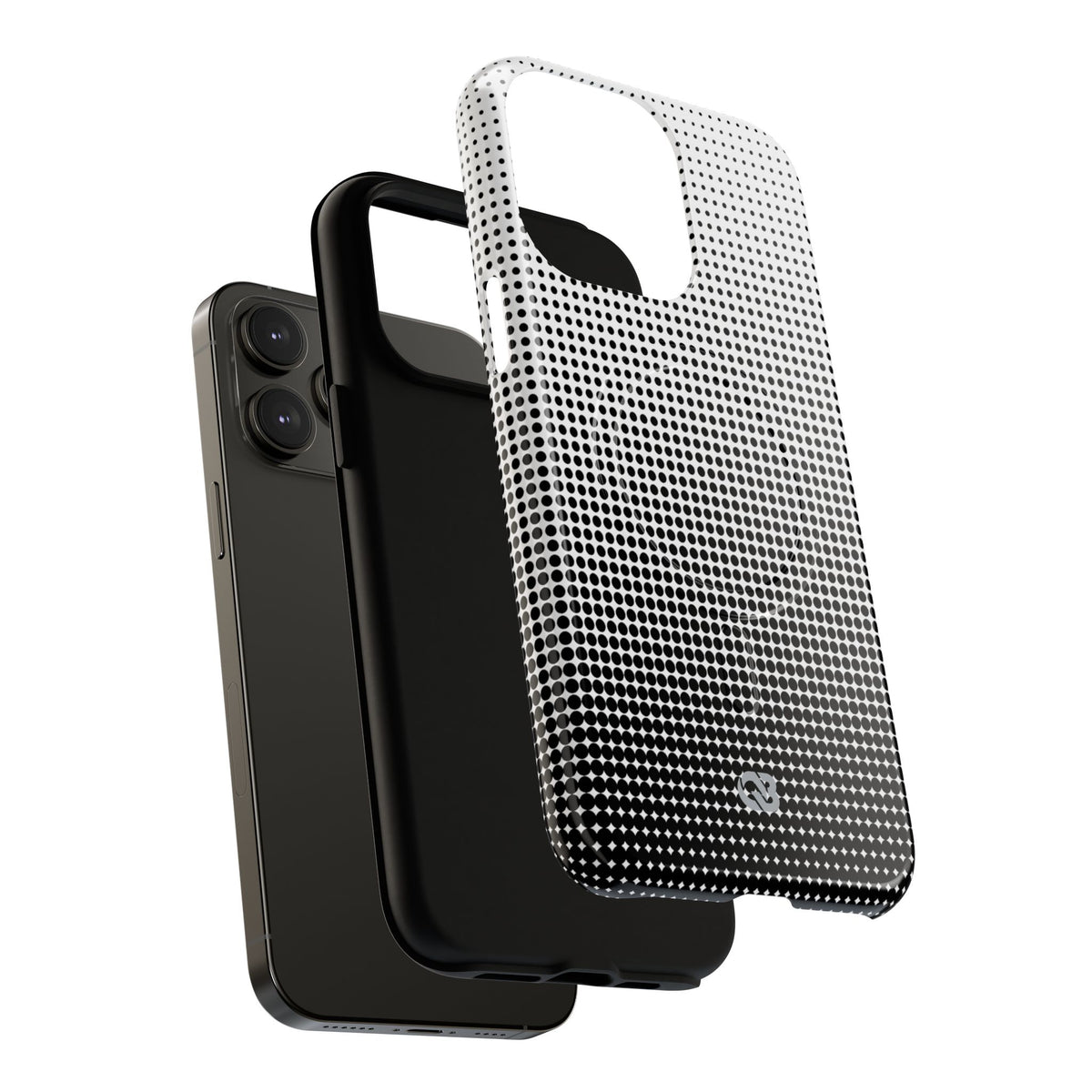 Black Tough 2.0 Magsafe Phone Case for iPhone - Obsidian Halftone Flux